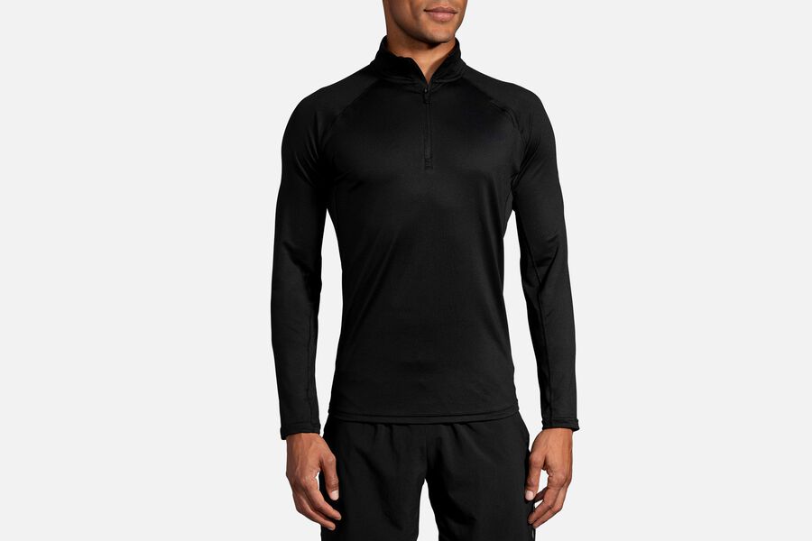 Brooks Men's Dash 1/2 Zip Outerwear Black ( JQIKO4869 )